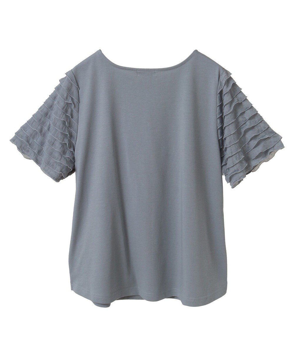 earth music&ecology フリルスリーブカットソー 