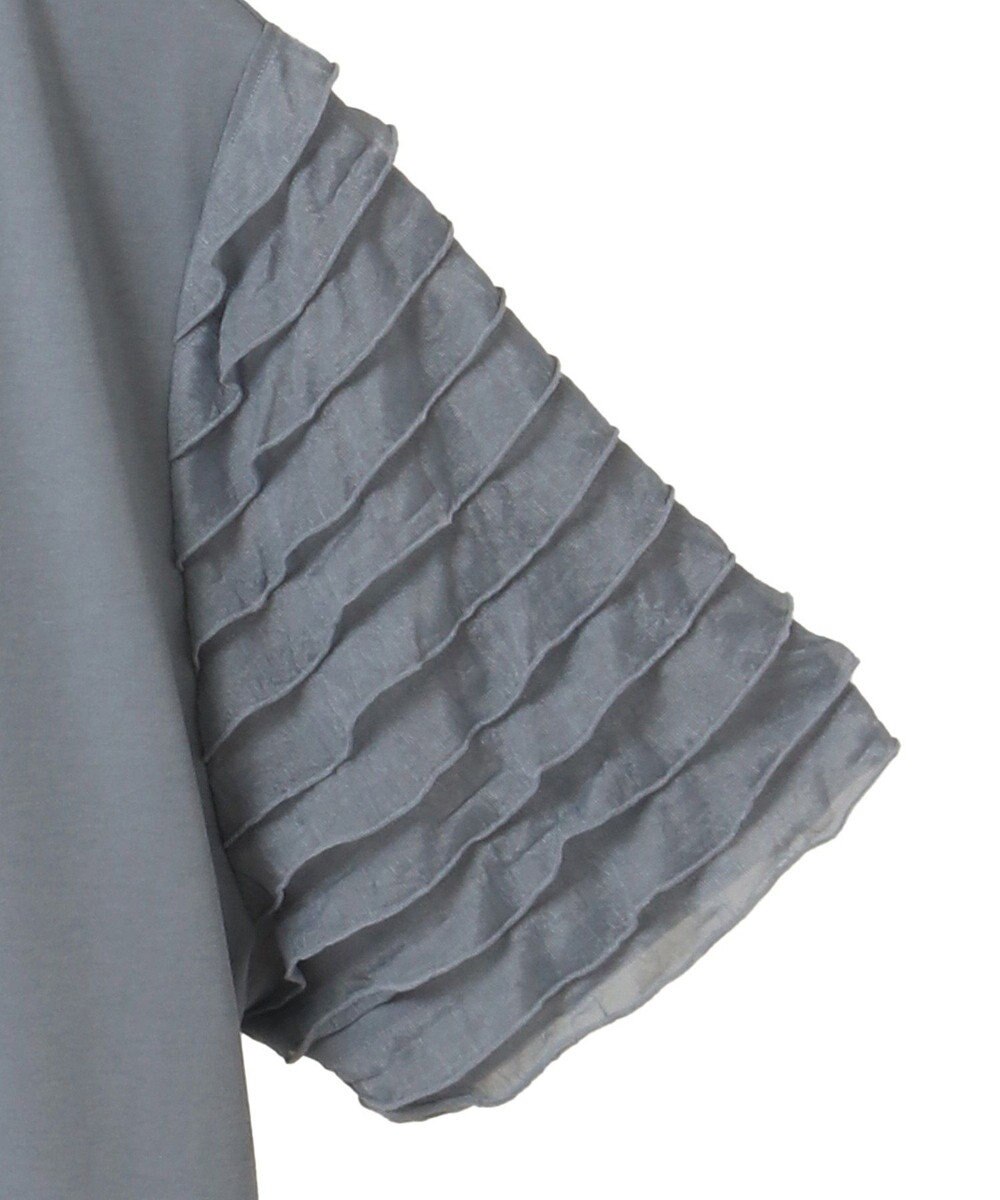 earth music&ecology フリルスリーブカットソー 