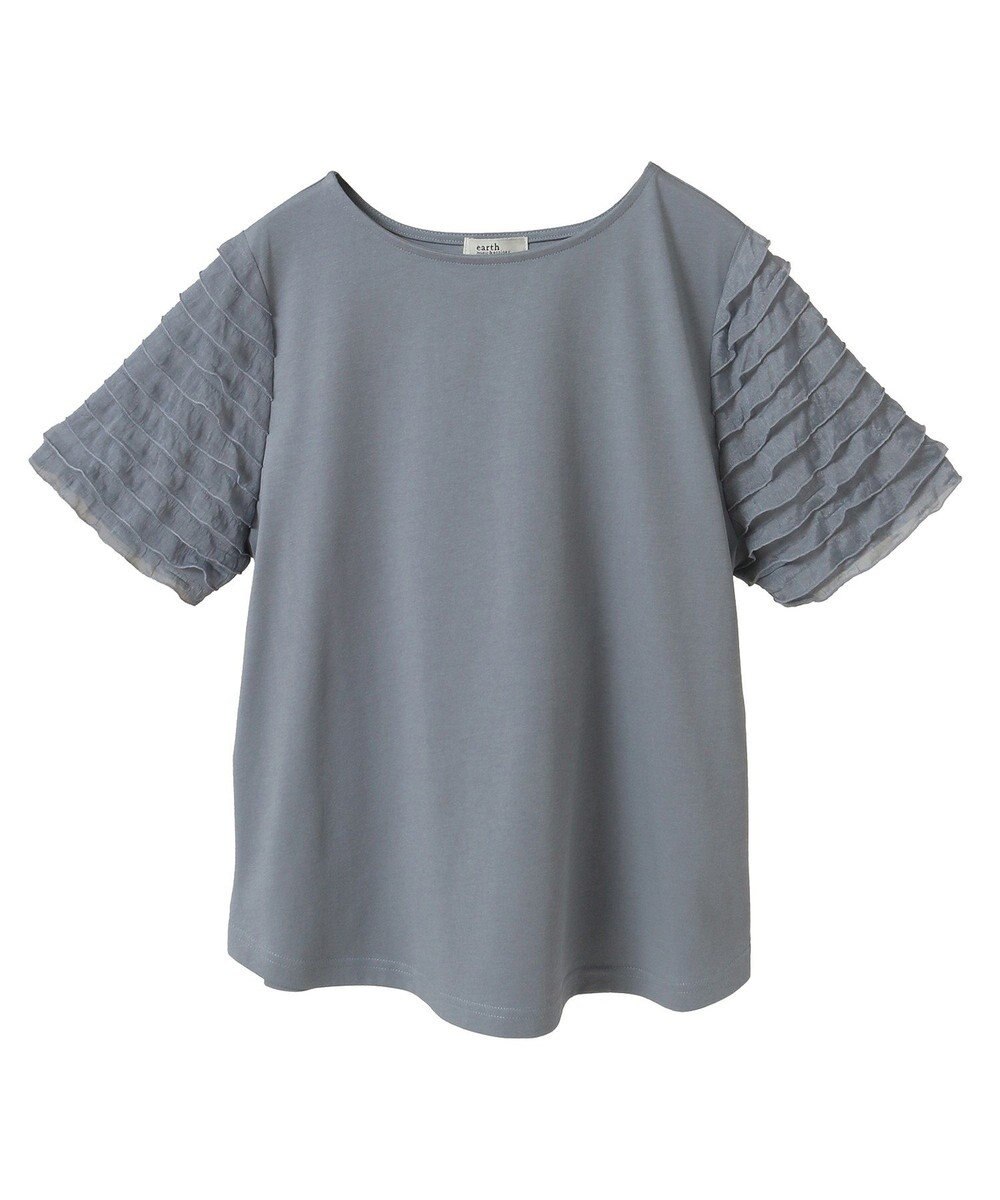 earth music&ecology フリルスリーブカットソー 