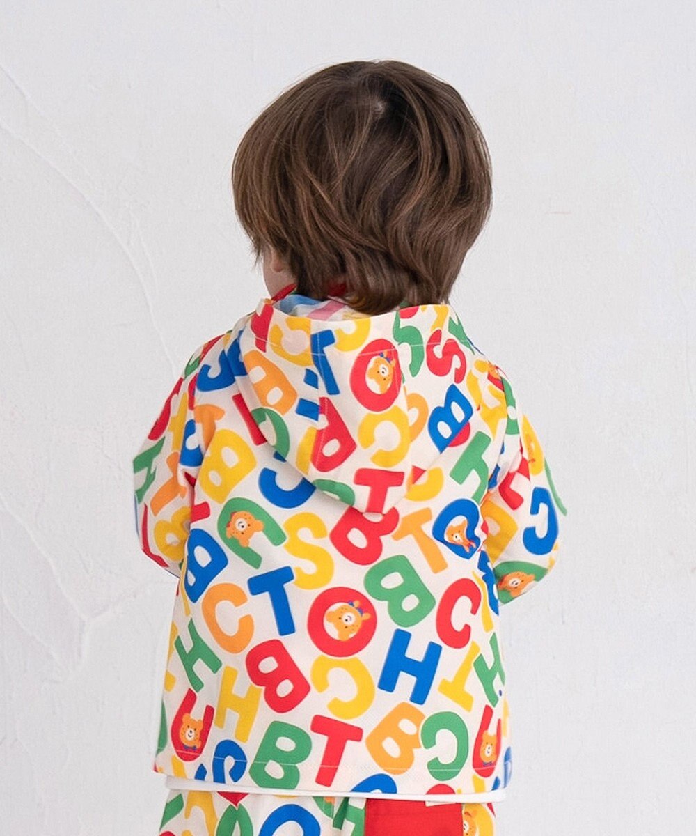 MIKI HOUSE HOT BISCUITS 【80-120cm】 ロゴ総柄 ウインドブレーカー 