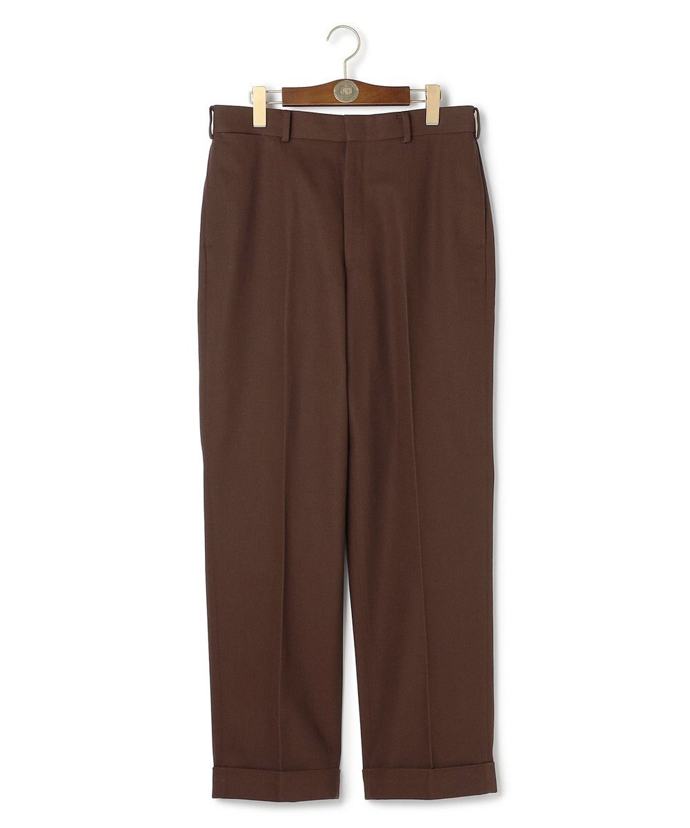 J.PRESS MEN 【J.PRESS ORIGINALS】Cotton Polyester Drill New Piped Stem Slacks / Big Back Belt / Japan Made 