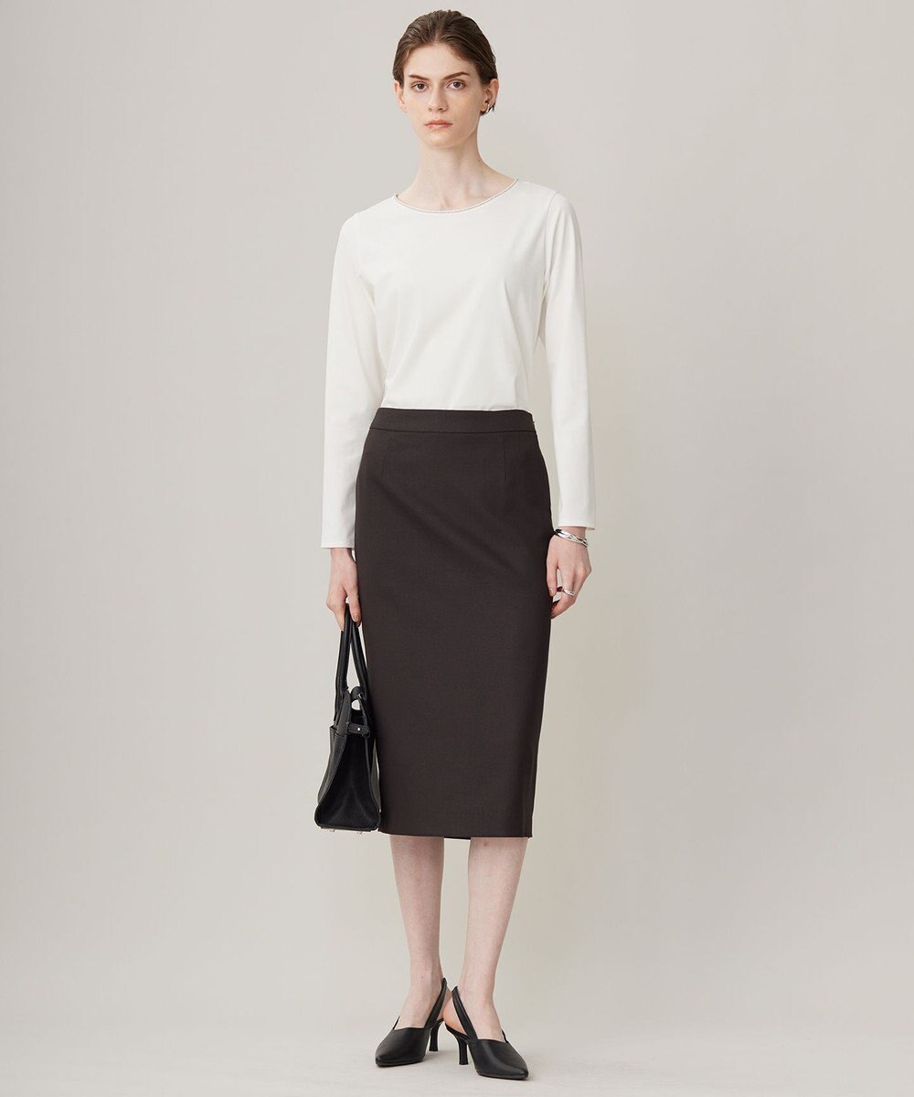 ICB L 【洗える】プロヴィスウールツイル  タイトスカート 