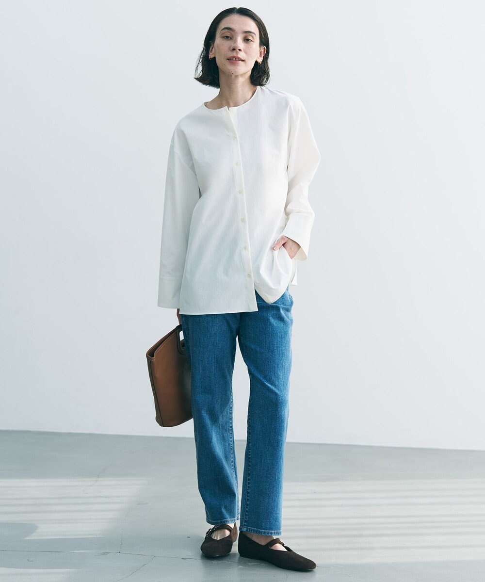 UNFILO 【WEB限定カラー】バックリボン イージーケアシャツ 