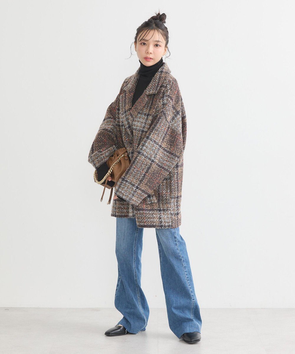 earth music&ecology オーバーテーラードジャケット　チェック 