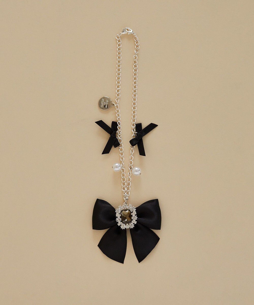 Maison de FLEUR ビジューリボンパールバッグチャーム 