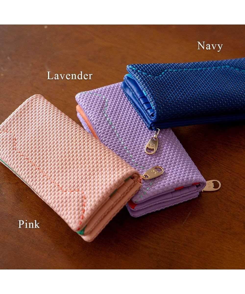 tsumori chisato CARRY エンボスメッシュ かぶせ 長財布 ねこステッチ 