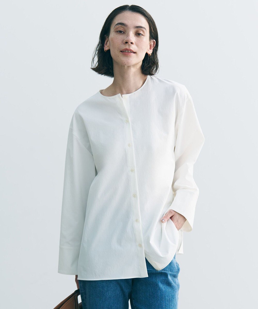 UNFILO 【WEB限定カラー】バックリボン イージーケアシャツ 