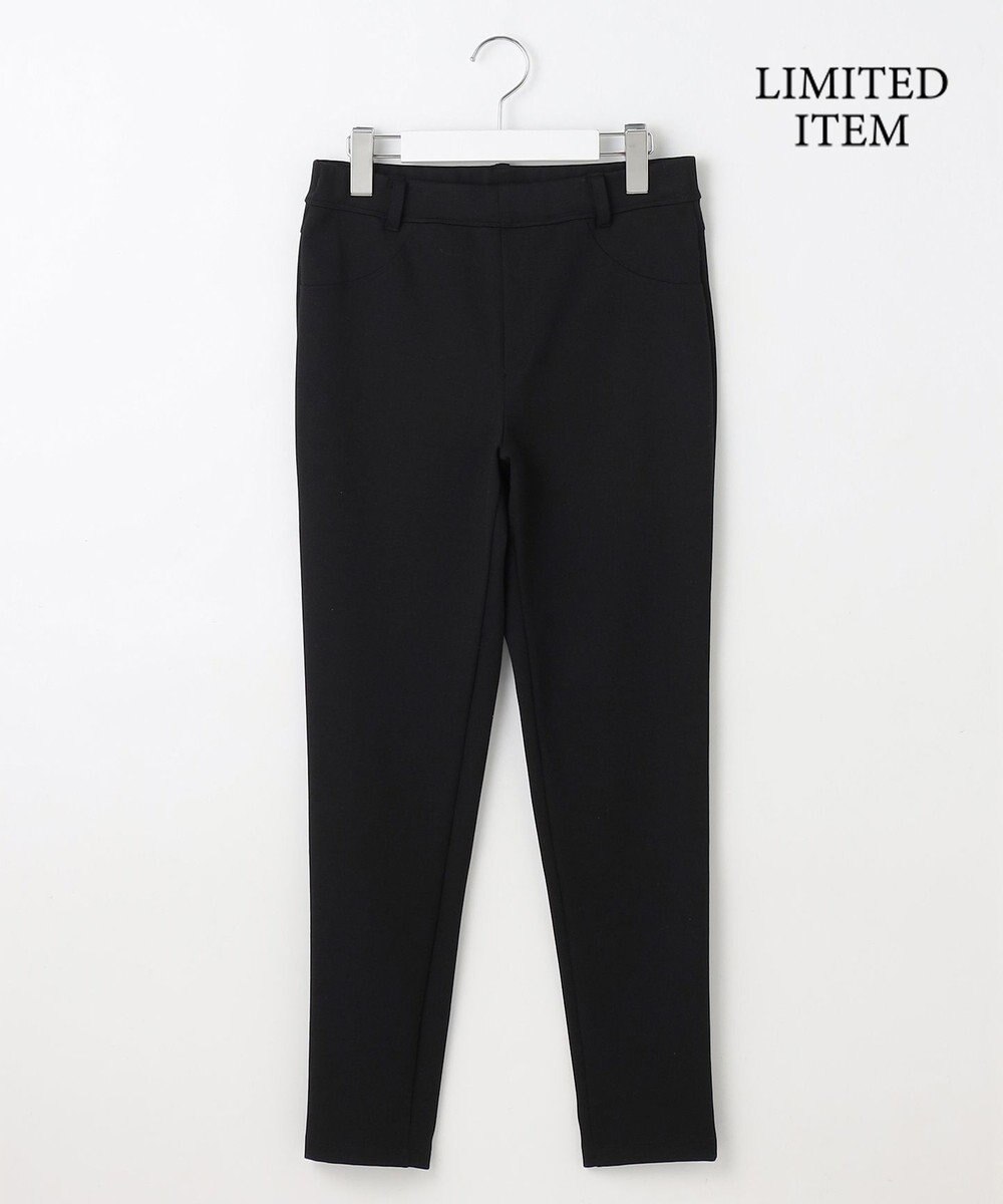 自由区 L 【WEB限定・17号サイズまで展開・洗える】コットンナイロンモクロディー レギンスパンツ 