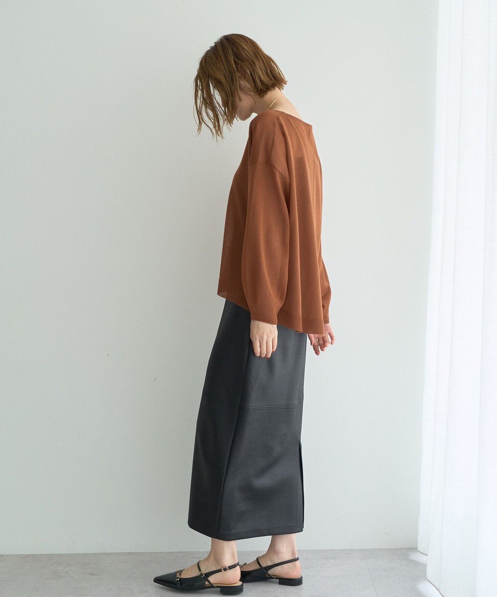 YECCA VECCA レザーライクナロースカート 