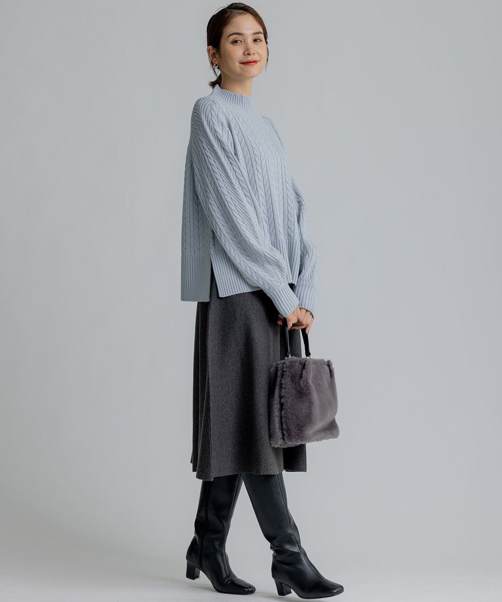 組曲 ニットフレア スカート 