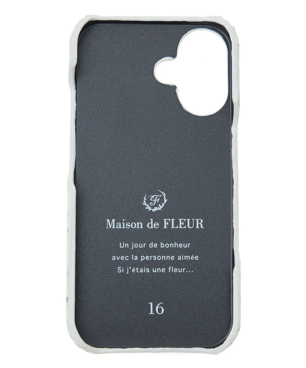 Maison de FLEUR リボンプリントアイフォン16ケース 