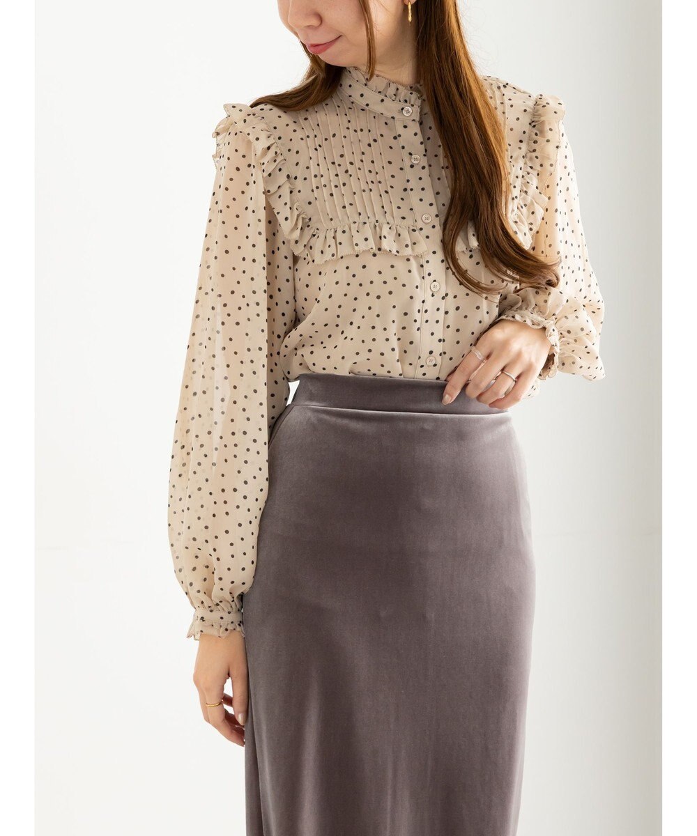 Te chichi パターンアソートシフォンフリルブラウス 