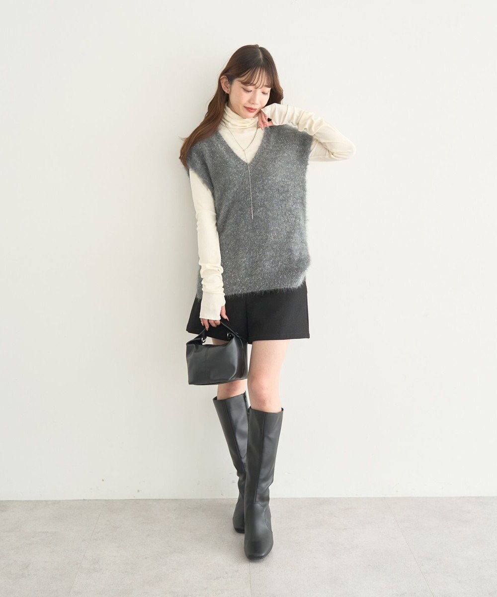 earth music&ecology 【予約】キャットライクヤーンニットベスト 