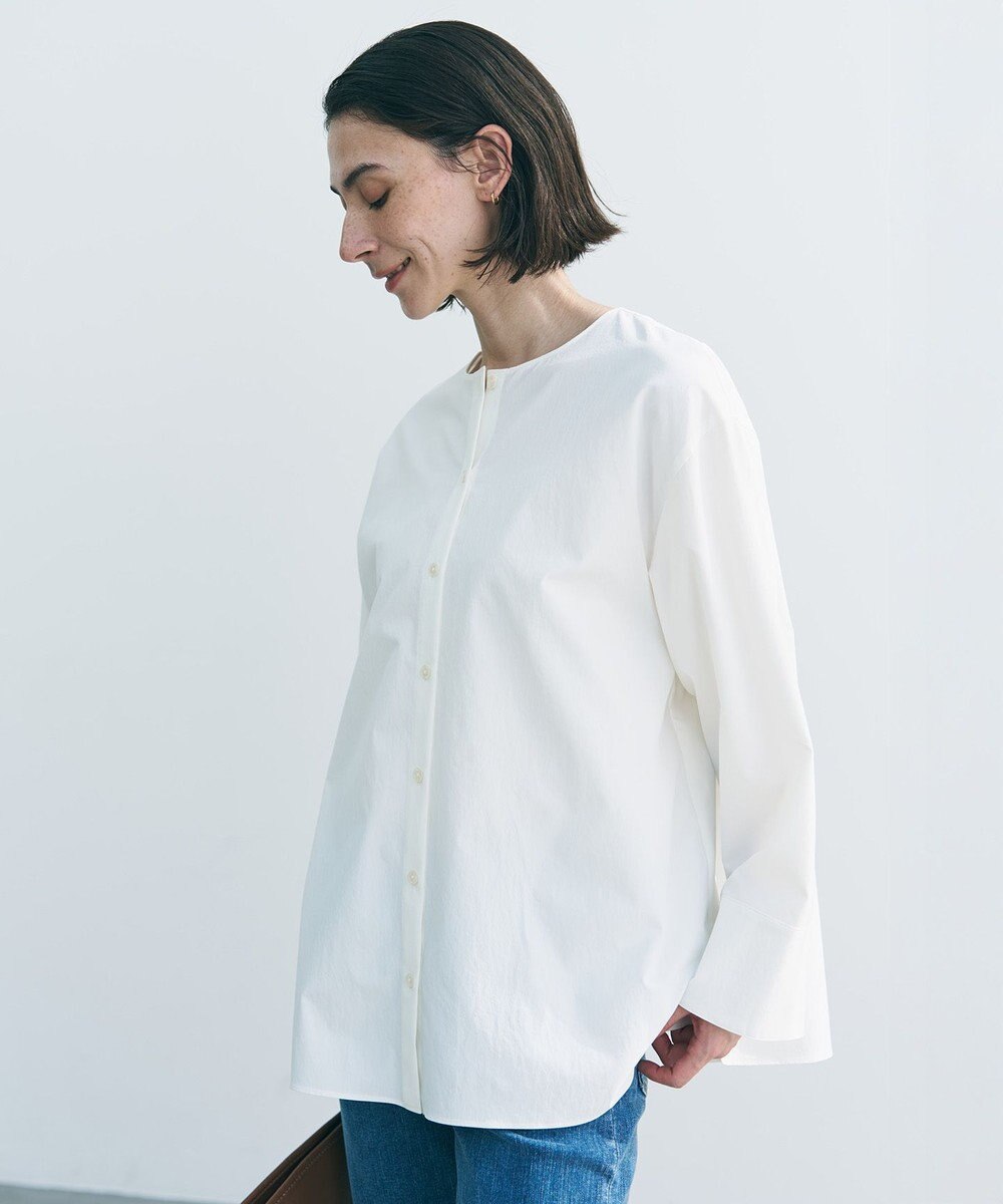 UNFILO 【WEB限定カラー】バックリボン イージーケアシャツ 