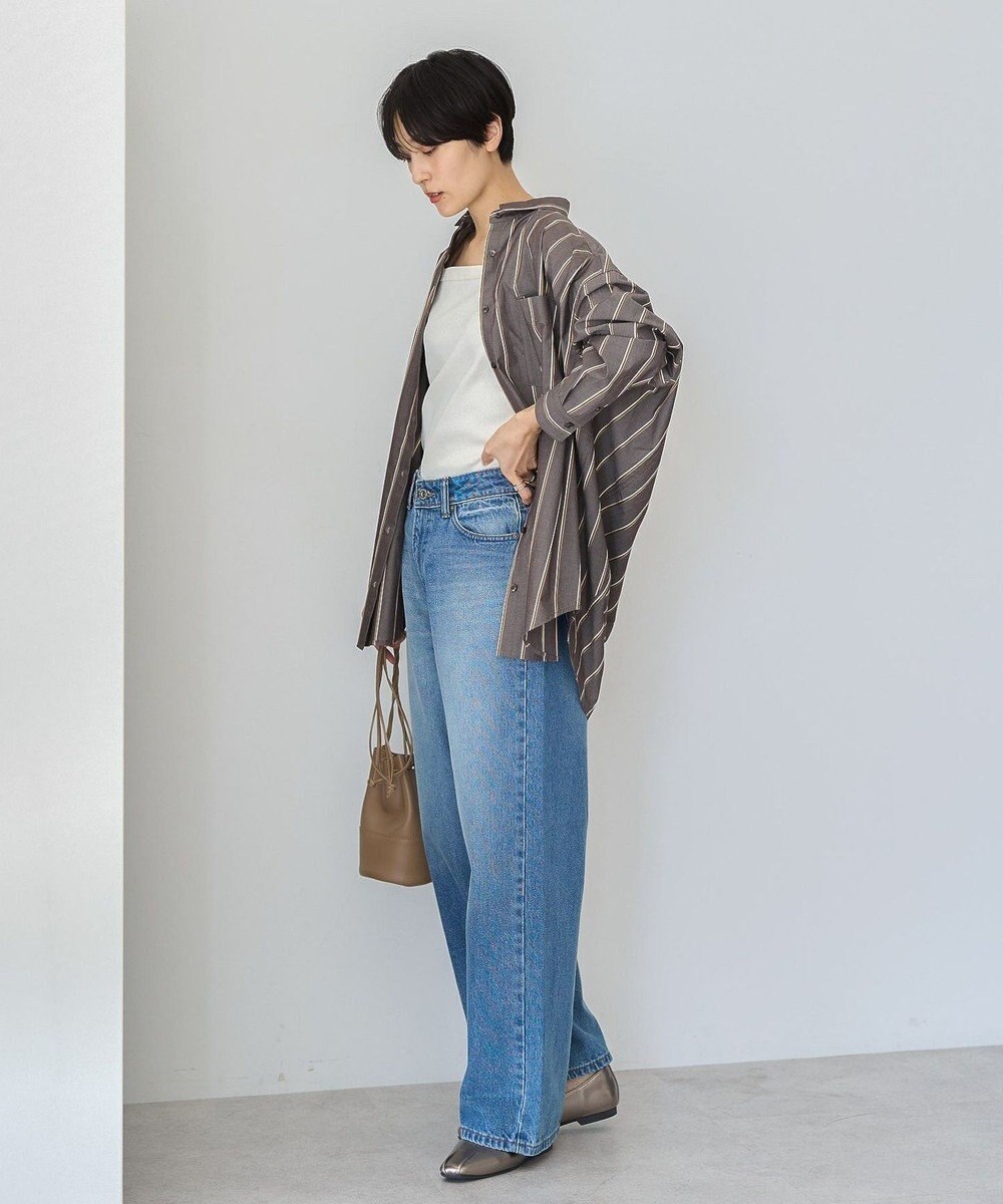 AMERICAN HOLIC ドビーストライプロングシャツ 