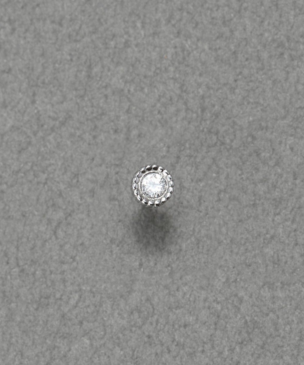 Phoebe 【金属アレルギー対応】プチシャイニングピアス(片耳)　シルバー/サージカルステンレス 