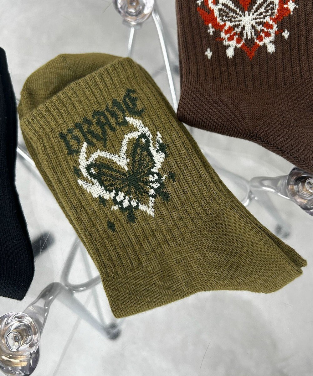 WEGO バタフライデザインソックス 