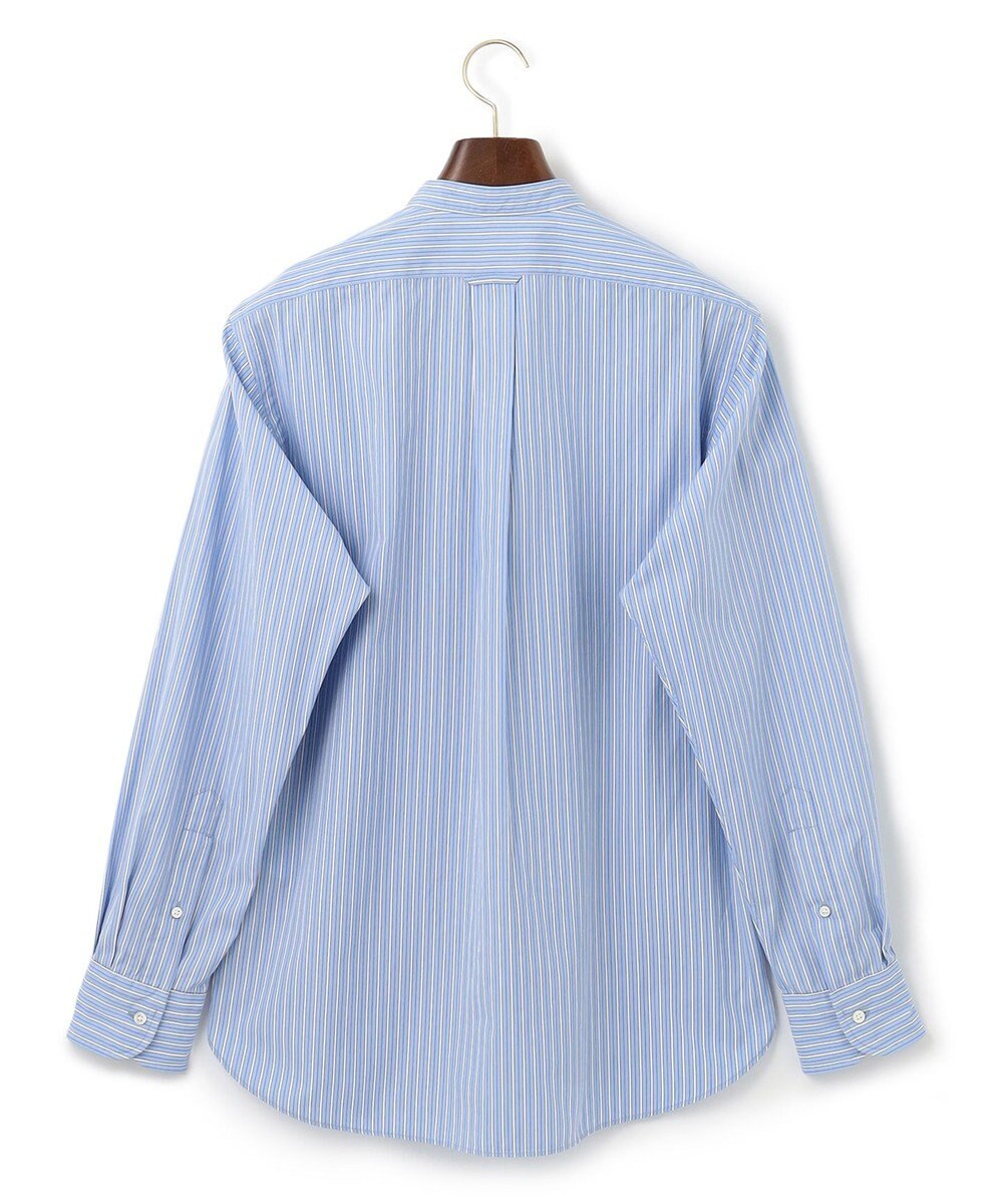 J.PRESS MEN 【WEB限定】ポプリンストライプ バックブルバンドカラーシャツ 