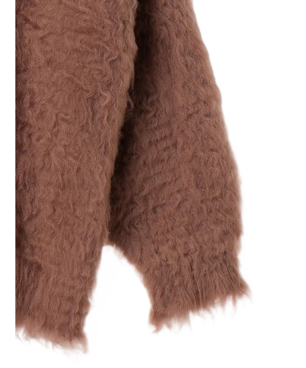 earth music&ecology 起毛リボンニットカーディガン 