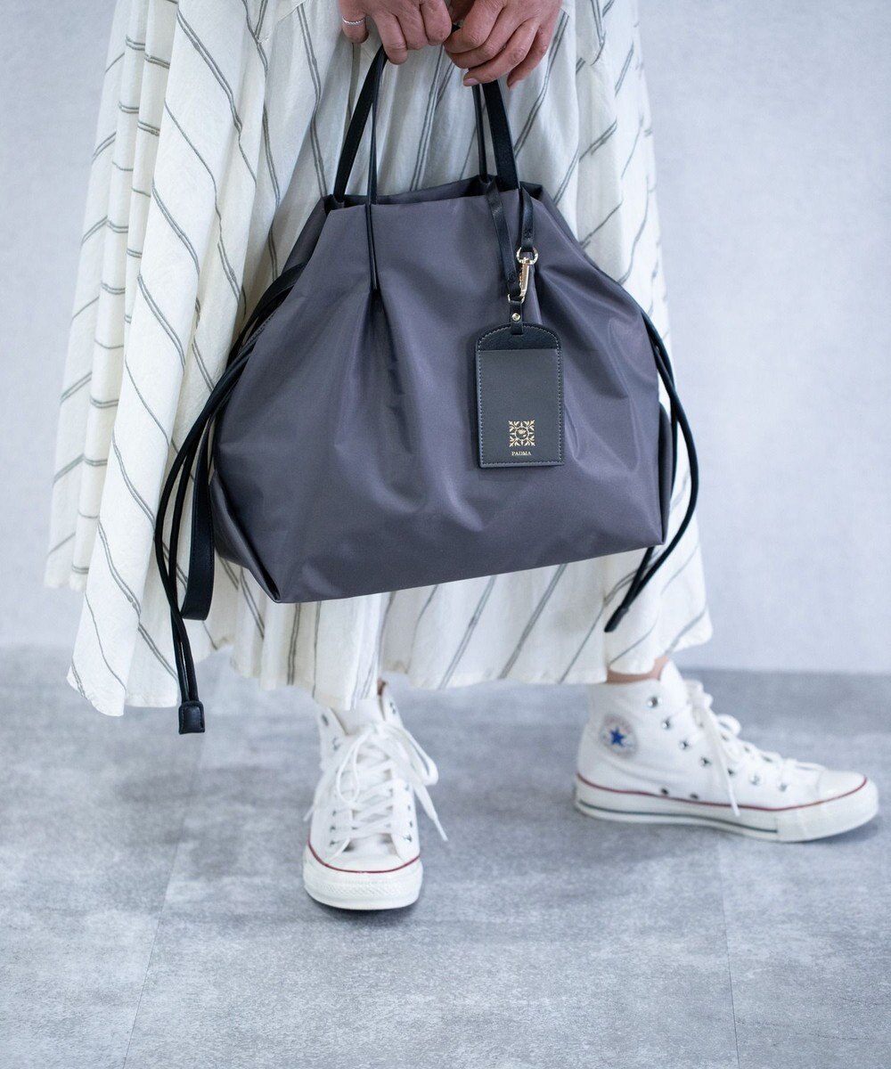 style code 【PADMA/パドマ】カードケース付　ナイロン巾着トートバッグ 