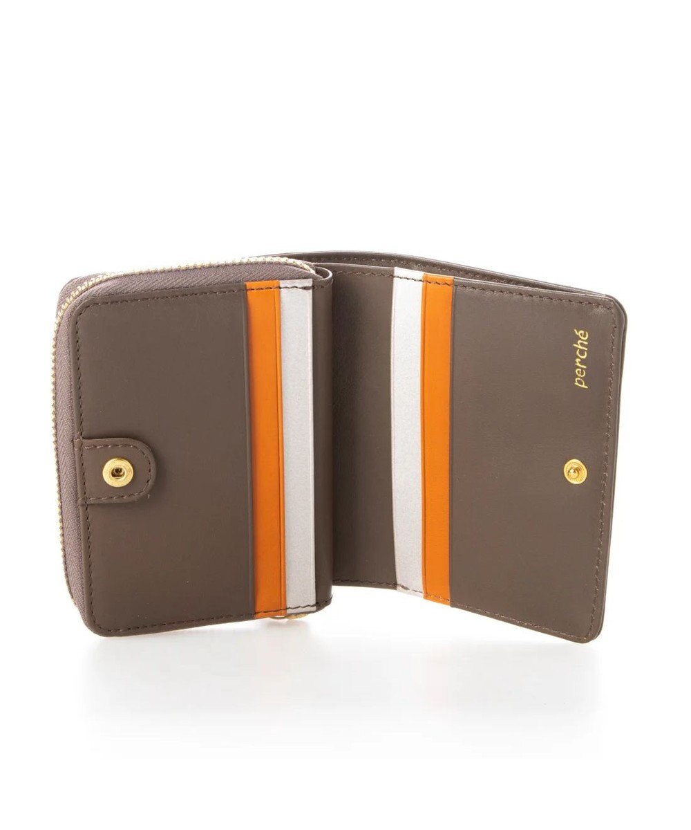UNBILLION perche ジェムストーンチャームハーフラウンドウォレット 