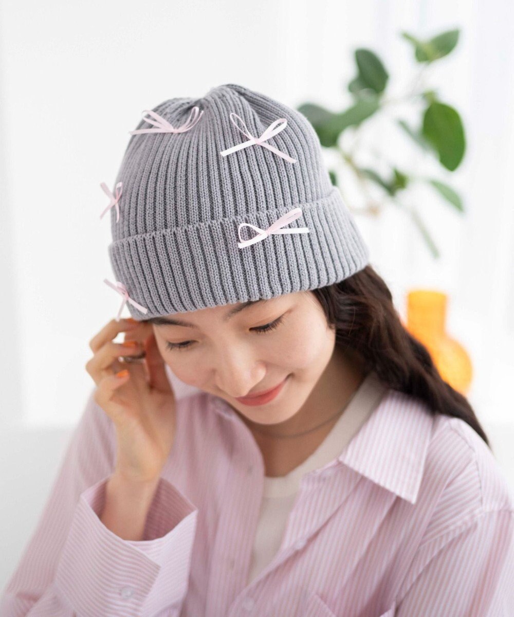 WEGO ribbon　knit　cap 