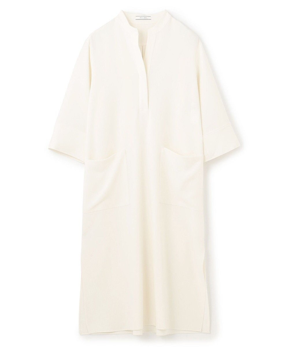 BEIGE， 【洗える】RUE / クロスオーバーVネックワンピース 