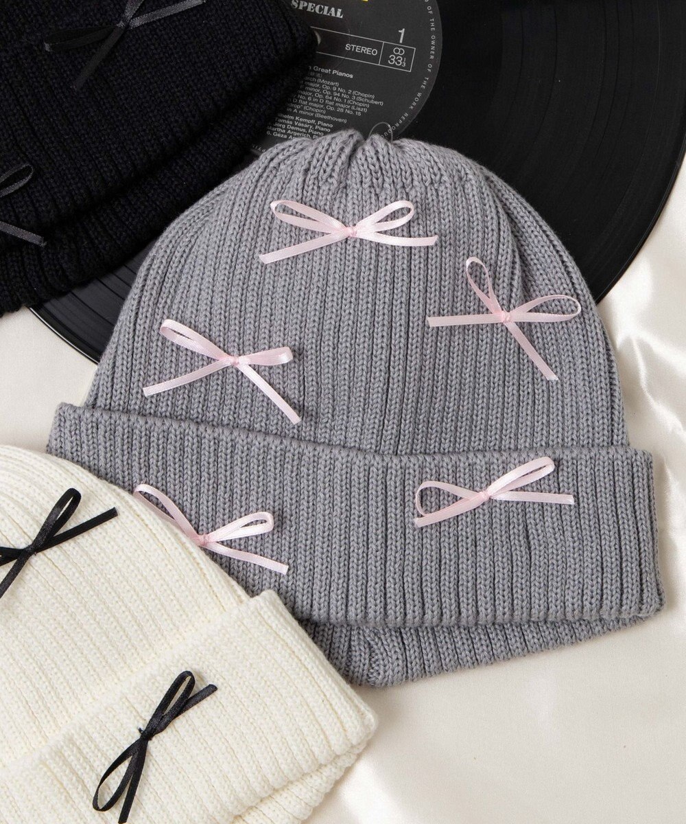 WEGO ribbon　knit　cap 