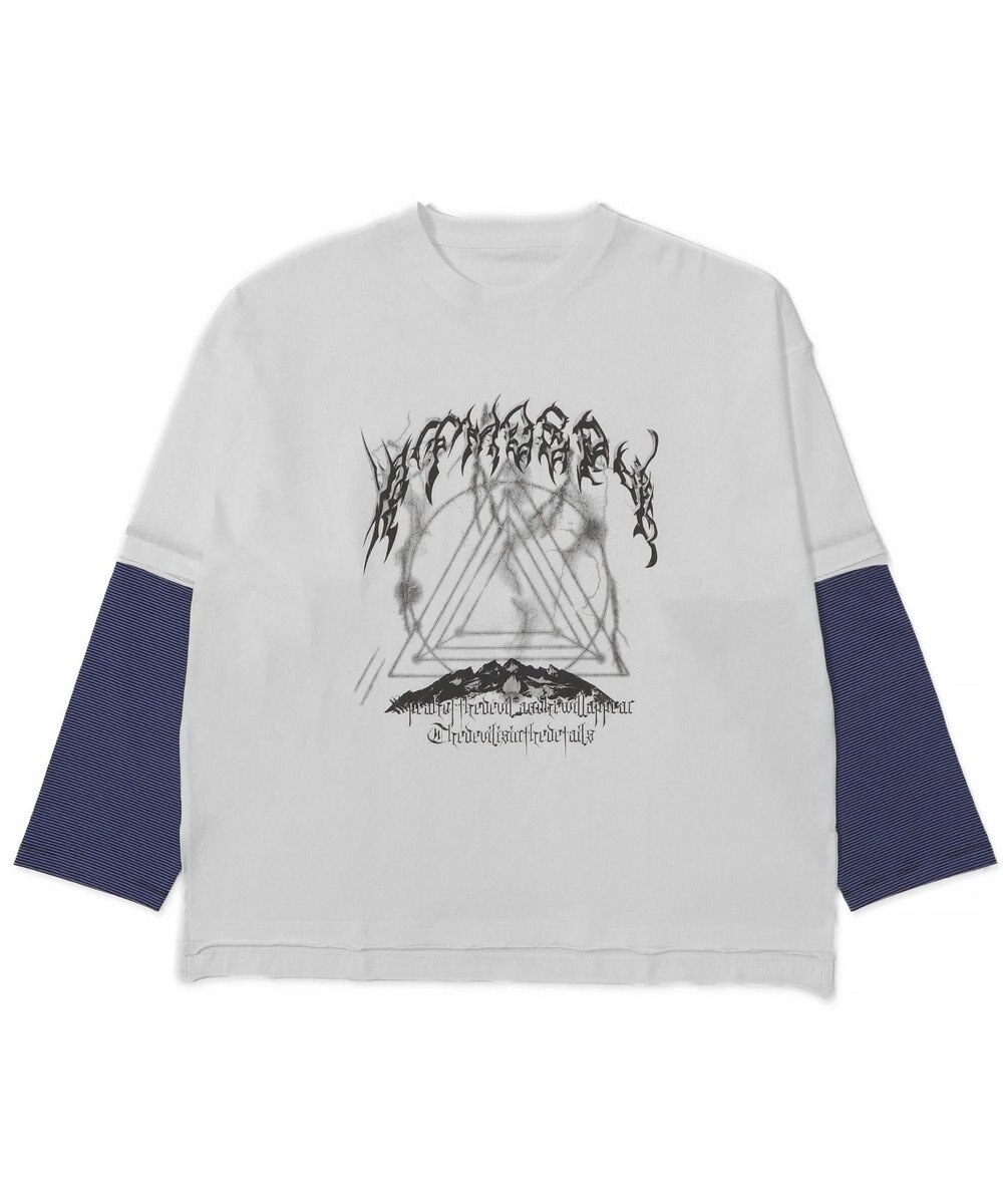 WEGO フェイクレイヤードグラフィックT（LS） 