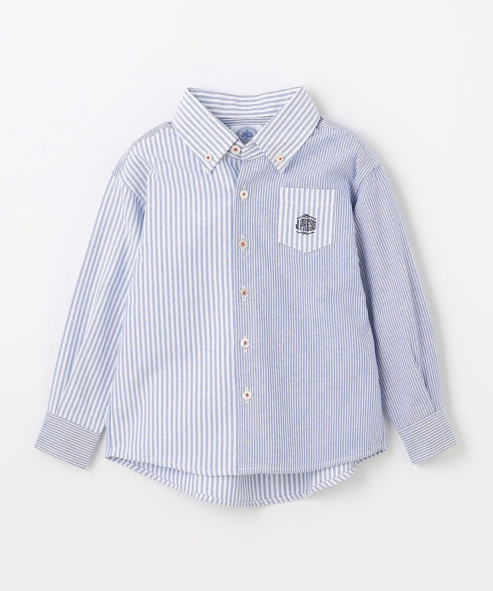 J.PRESS KIDS 【100-130cm】オックスフォード ストライプコンビシャツ 