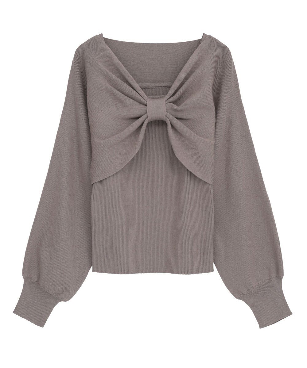 earth music&ecology 【WEB限定】リボンニットアンサンブル 