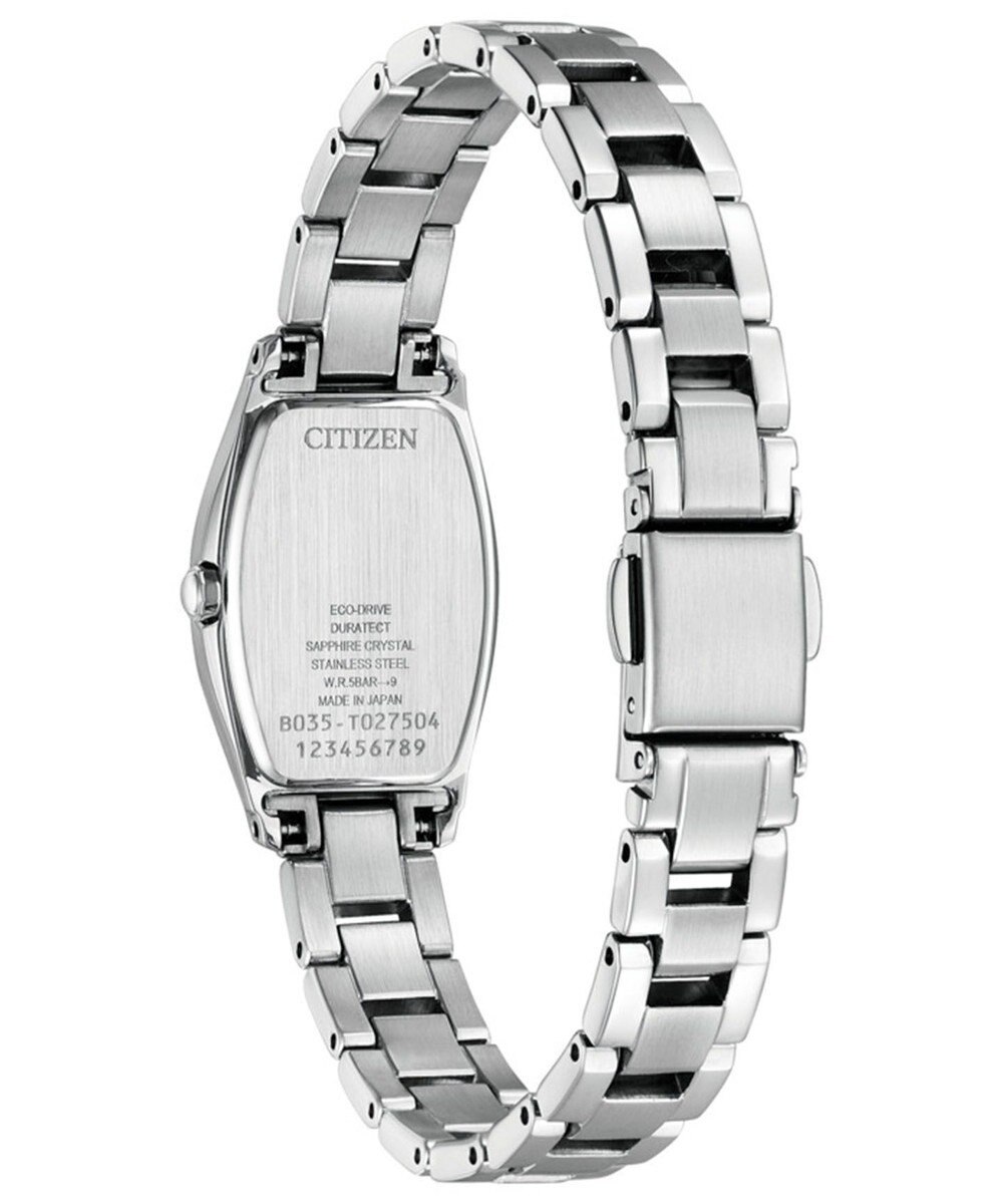 CITIZEN 【数量限定モデル】レッドの文字板が印象的な電池交換不要トノー型ウオッチ 