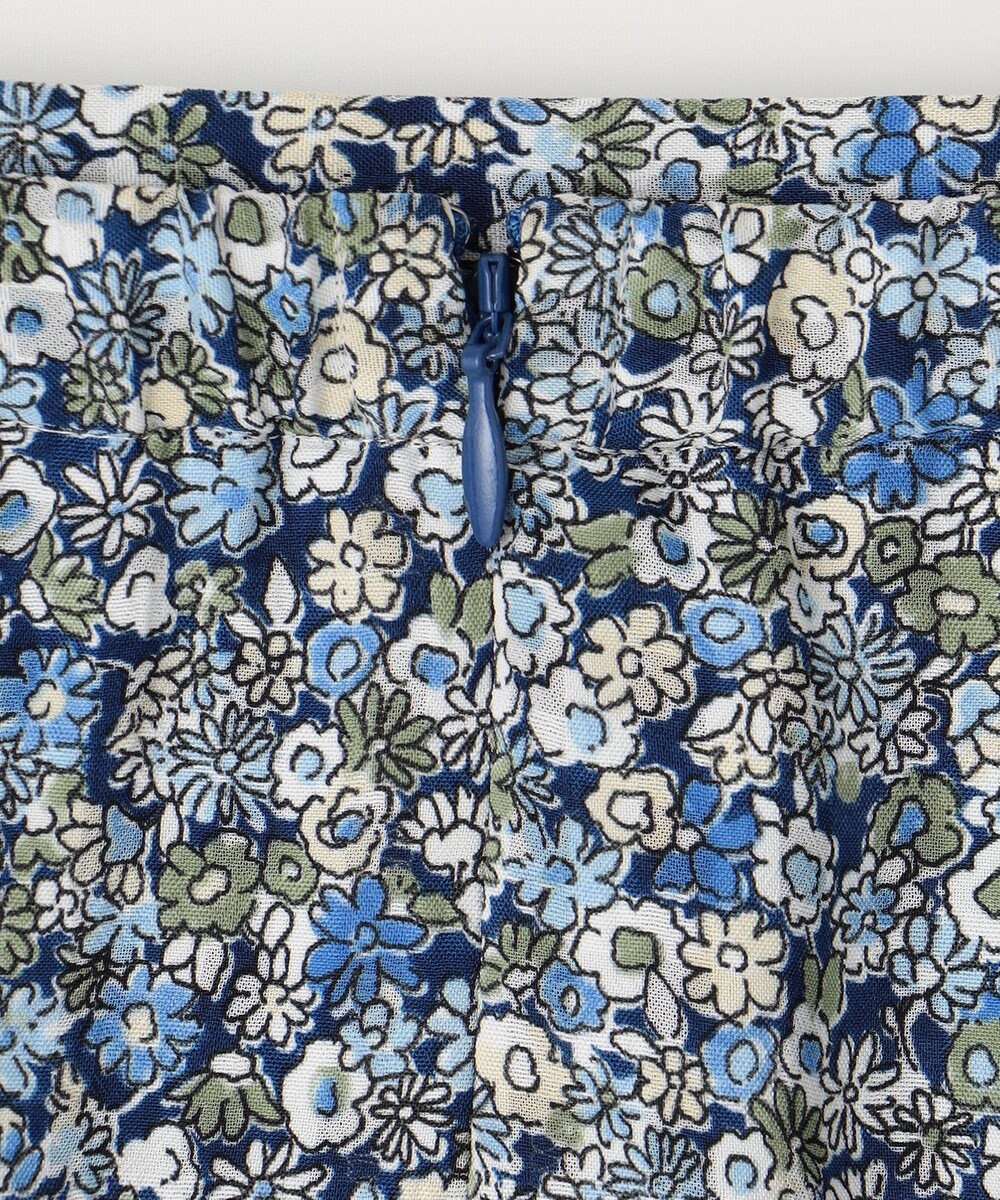 組曲 フラワーレイヤープリント ギャザースカート 