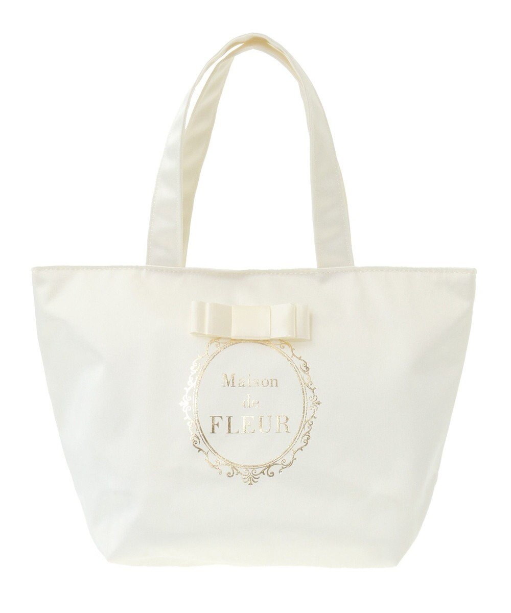 Maison de FLEUR フレームロゴサテンバッグ 