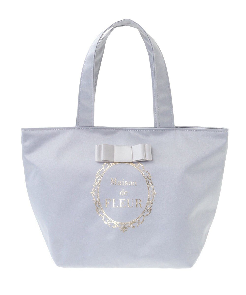 Maison de FLEUR フレームロゴサテンバッグ 