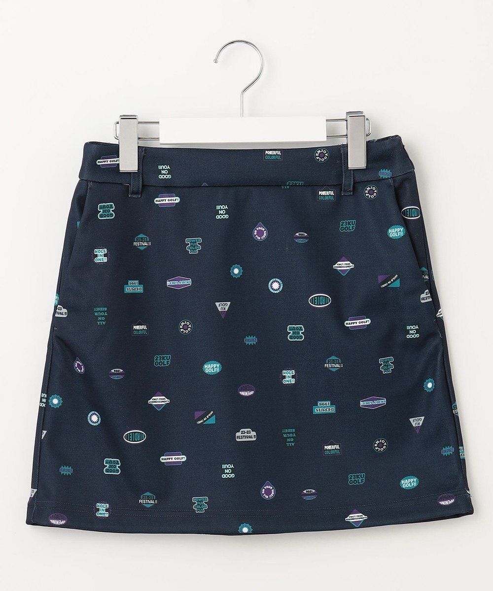 23区GOLF 【WOMEN】【吸水速乾】ステッカープリント スカート 
