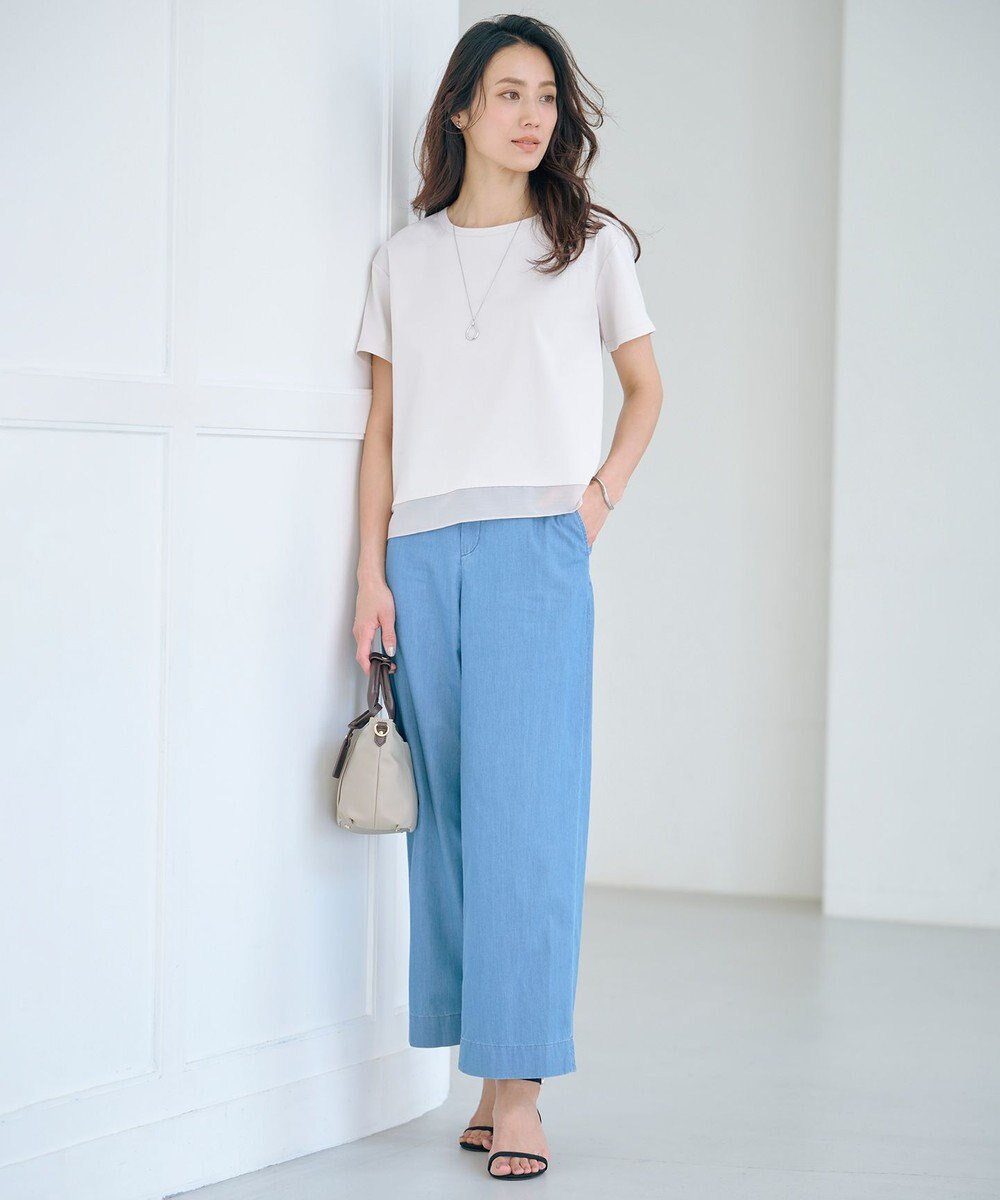 J.PRESS LADIES S 【洗える】4oz Light Denim ストレート パンツ 