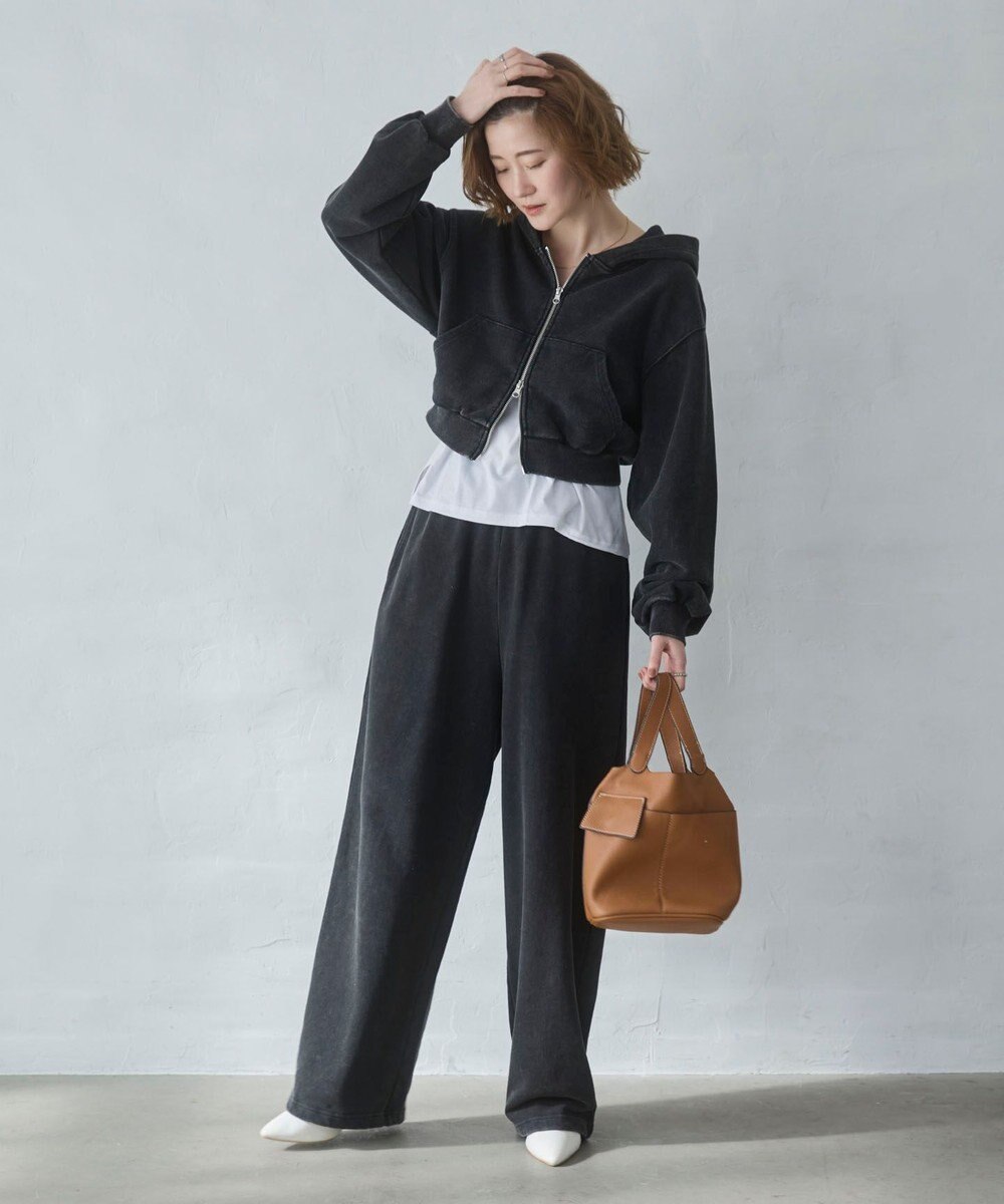 WEGO 【ウエストゴム/XSSMサイズ展開】スウェットワイドパンツ 