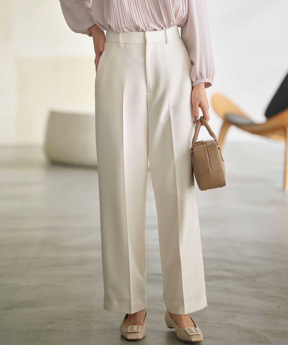 組曲 S 【WEB限定】ベーシックダブルクロス ワイドストレートパンツ 