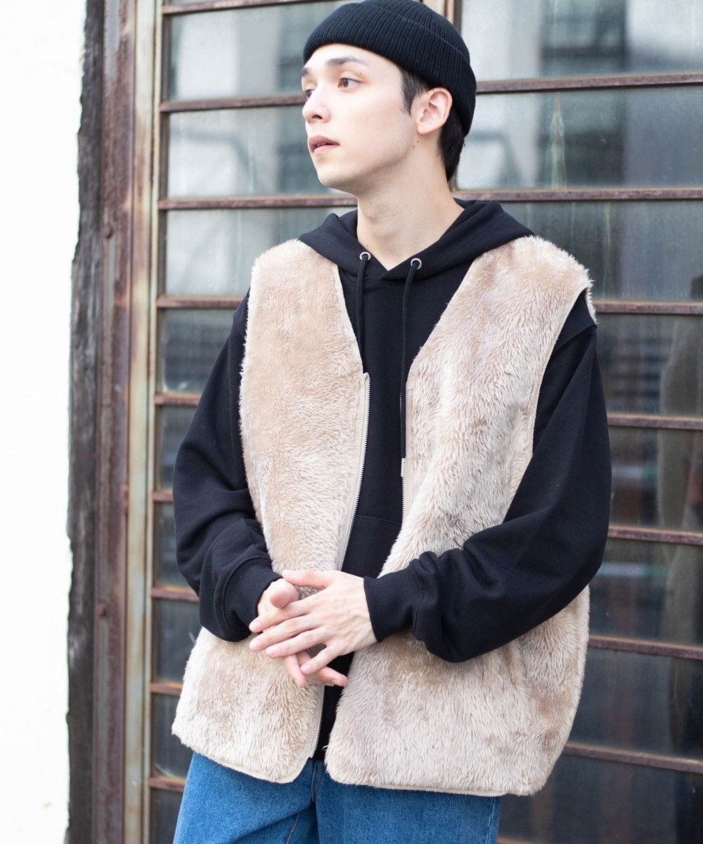 WEGO フェイクファーBIGベスト 