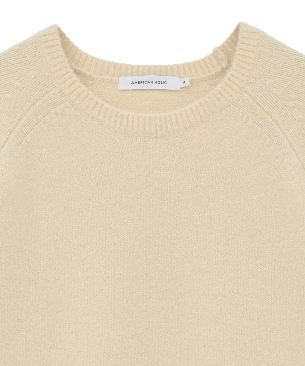 AMERICAN HOLIC ラグランラメニットプルオーバー 