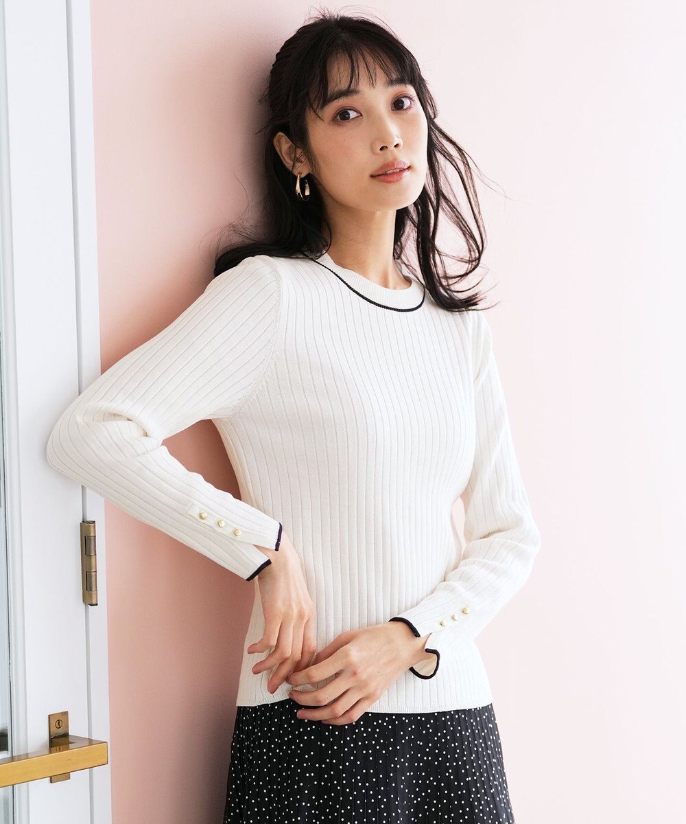 ANY SIS ラインポイント ニット 