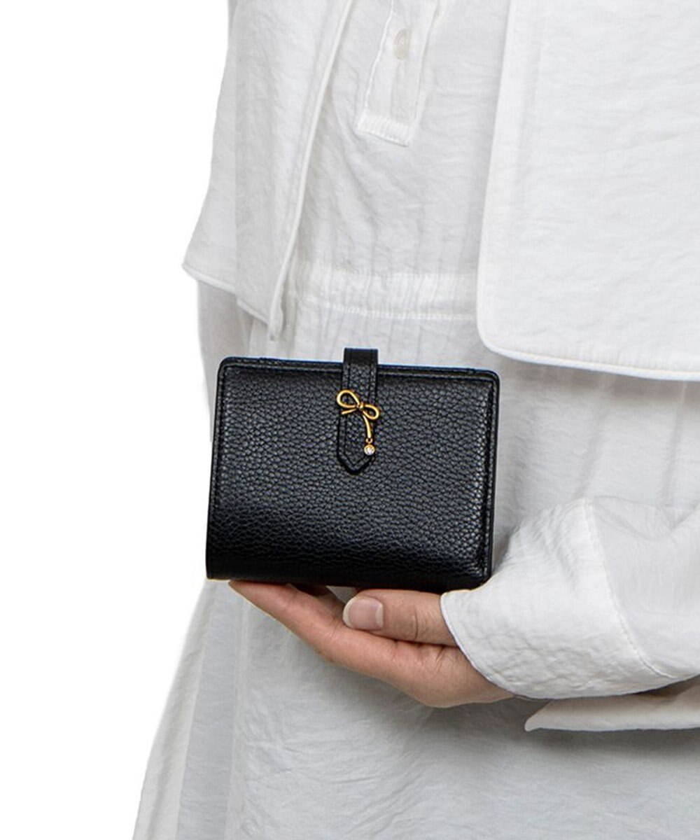 LANVIN en Bleu リュバン コンパクト二つ折り財布 