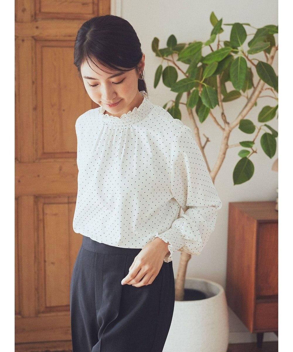 earth music&ecology シャーリングブラウス 