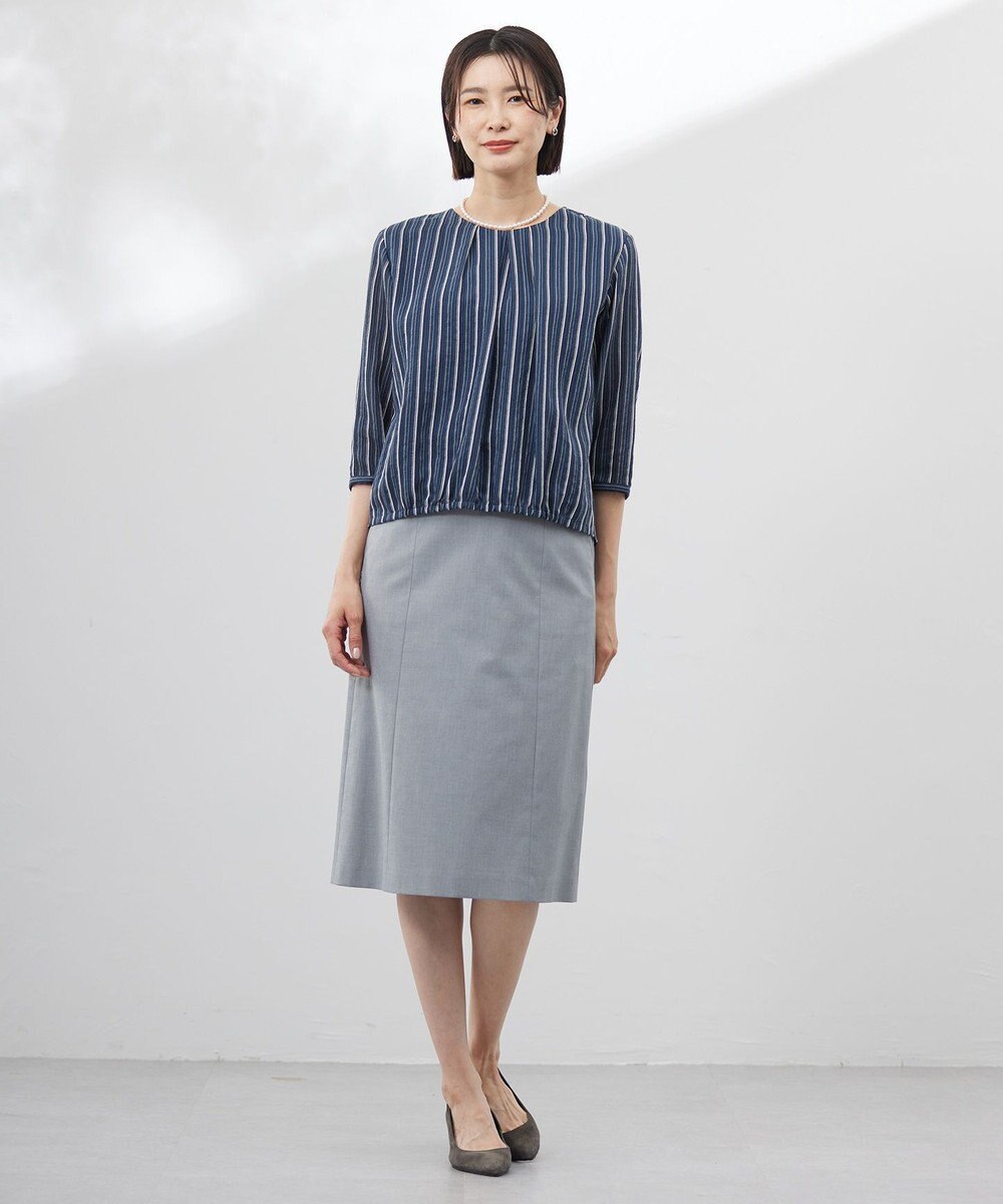 J.PRESS LADIES 【セットアップ対応・洗える・撥水】コットンFITTY スカート 