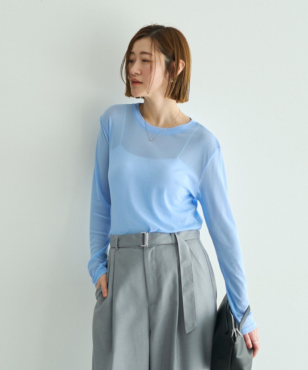 YECCA VECCA クルーネックシアートップス 