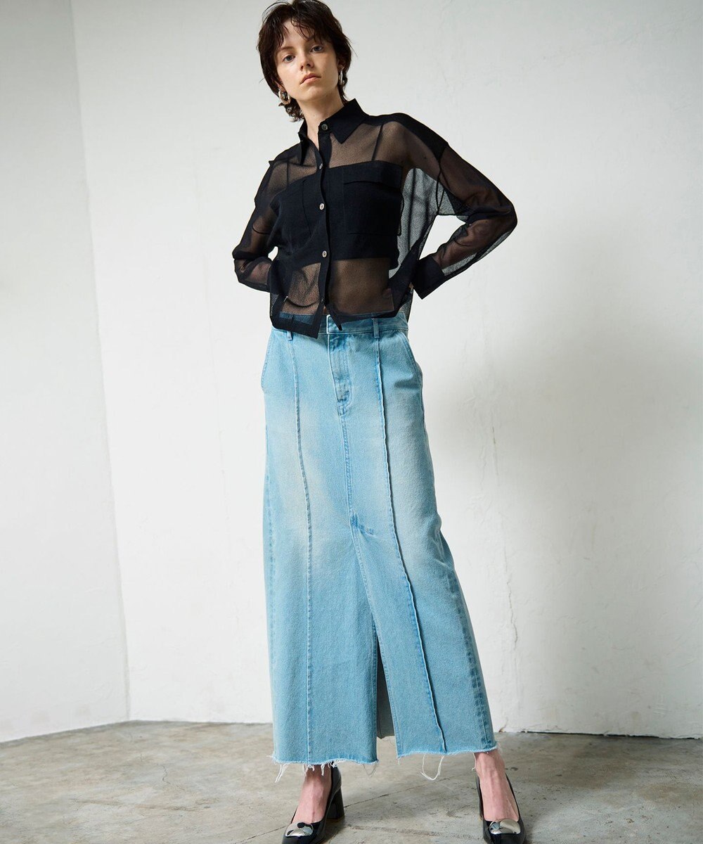 GRACE CONTINENTAL デニムタイトロングスカート 