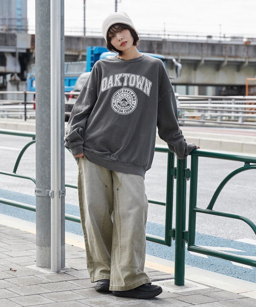 WEGO 【ユニセックス着用ITEM】ピグメントグラフィックプルオーバー 