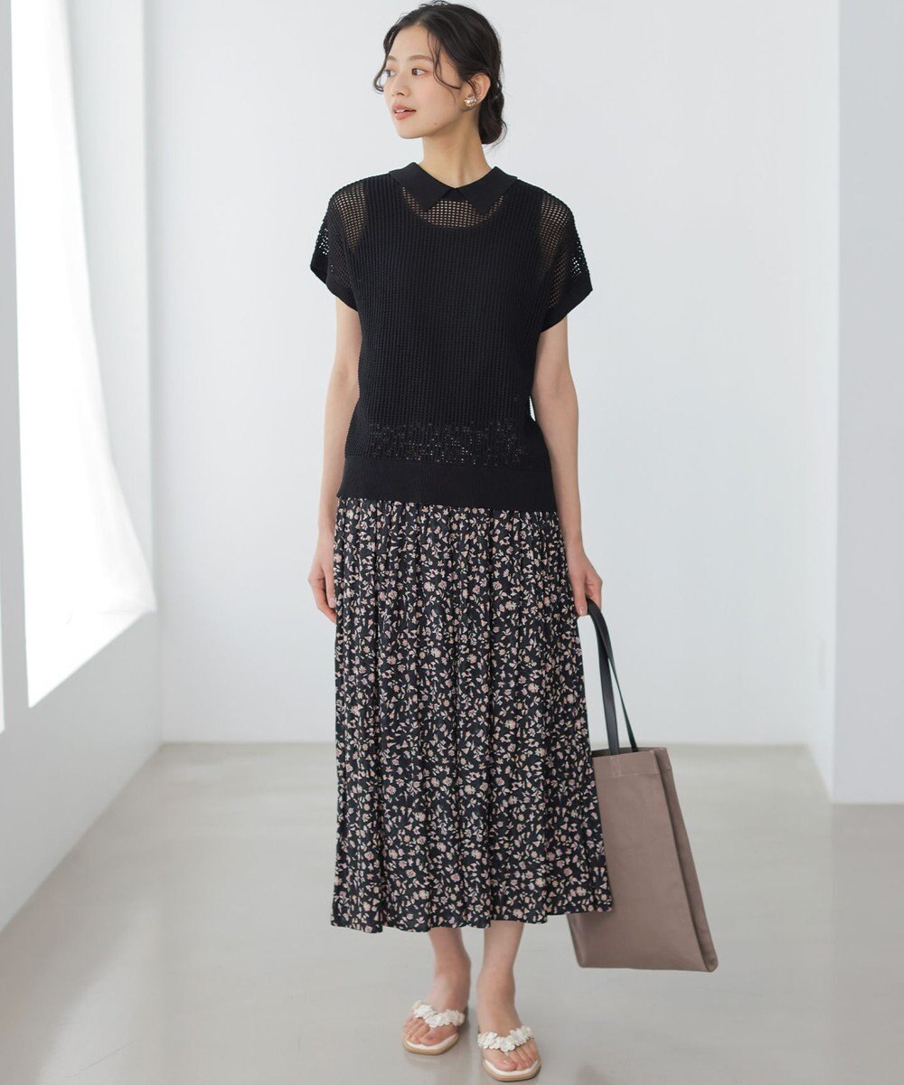 組曲 L ギャザーライトデシン パンツ 