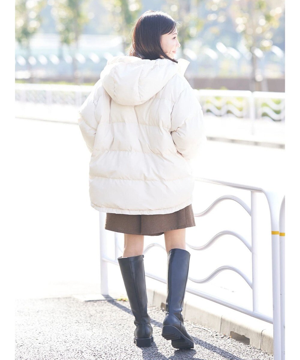 earth music&ecology フーディー中綿ブルゾン 